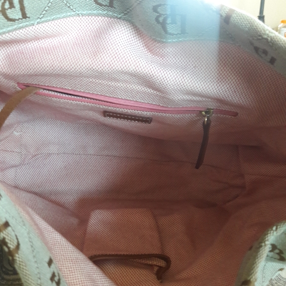 Dooney & Bourke Teal Signature Hobo Purse - Picture 15 of 16